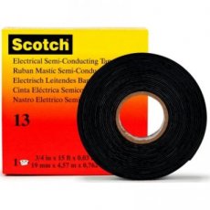 3M 13/19X4,5  13 RUBBER TAPE 19MMX4,5M ZWART  EAN: 0054007150176   Op bestelling, geen terugname