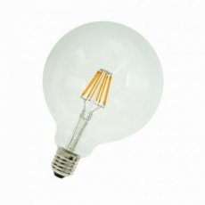 BAILEY 80100041652  LED fil G125 E27 240V 8W 2700K CL dim  EAN: 8714681416525   Op bestelling, geen terugname