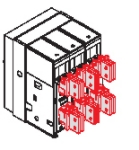 ABB 1SDA045035R1  Kit fixed part RH to F 4p E2  EAN: 8015644450359   Op bestelling, geen terugname