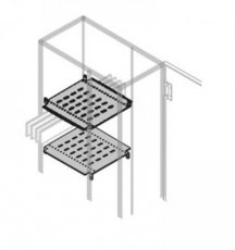 ABB 1STQ008555A0000  Horizontal busbars shelf, Int. Up. W300m  EAN: 8015646795618   Op bestelling, geen terugname