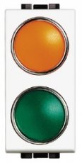BTICINO N4372AV  Verklikker oranje + groen  EAN: 8012199030555   Op bestelling, geen terugname