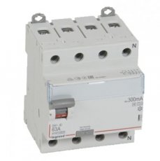 LEGRAND 411801  Diff schak DX? 4P 300mA 63A  EAN: 3245064118019   Op bestelling, geen terugname