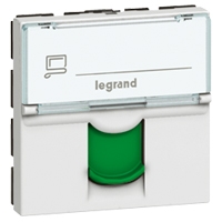 LEGRAND 76522  RJ45 CAT6 FTP 2MOD GROEN LCS2 MOSAIC.  EAN: 3245060765224   Op bestelling, geen terugname