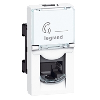 LEGRAND 76582  RJ45 CAT6 FTP 2MOD ANTI-BACT LCS2 WIT  EAN: 3245060765828   Op bestelling, geen terugname