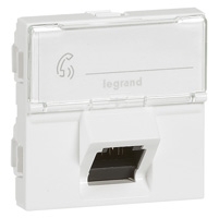 LEG 76509 LEGRAND 76509  Mosaic RJ45 Cat 6A UTP - 45?  EAN: 3245060765095   Op bestelling, geen terugname