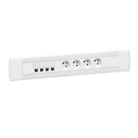 LEGRAND 53469  Voedingsblok ingebouwd 4 ctdozen + 4RJ45  EAN: 3245060534691   Op bestelling, geen terugname