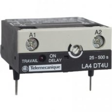 Schneider Automation LA4DT4U  Tijdmodule 25/500-24/250V  EAN: 3389110192780   Op bestelling, geen terugname