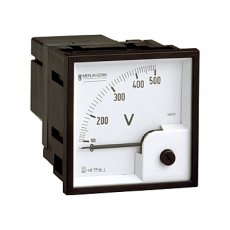 Schneider Distribution 16005  Voltmeter anal.70x72 500V  EAN: 3303430160052   Op bestelling, geen terugname