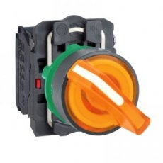 Schneider Automation XB5AK125B5  Verl.draaischak. LED geel  EAN: 3389110903607   Op bestelling, geen terugname