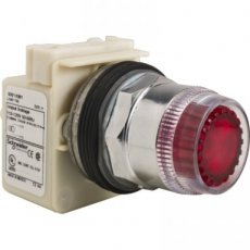 Schneider Automation 9001K1L1R  Kop drukknop verlicht 30mm  EAN: 3389118043367   Op bestelling, geen terugname