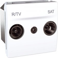 Schneider Residential MGU345418  R-TV/SAT contactdoos 2m  EAN: 8420375126136   Op bestelling, geen terugname