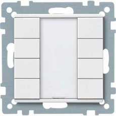 Schneider Residential 627819  KNX drukknop 4V,type plus,sys.M,polarwit  EAN: 4042811042424   Op bestelling, geen terugname