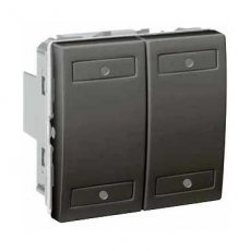 Schneider Residential MGU353112  KNX 2-VOUDIGE DRUKKNOP,GRAFIET,UNICA TOP  EAN: 3606480213373   Op bestelling, geen terugname