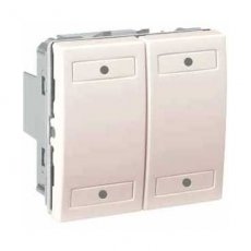 Schneider Residential MGU353125  KNX 2-VOUDIGE DRUKKNOP, IVOOR,UNICA PLUS  EAN: 3606480213670   Op bestelling, geen terugname