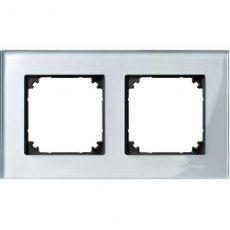 Schneider Residential MTN40203260  AFDEKPL.GLAS ELEG DUBBEL DIAMANT ZILVER  EAN: 3606480179761   Op bestelling, geen terugname