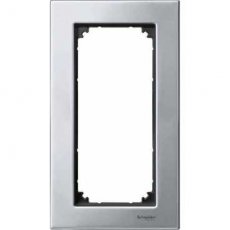 Schneider Residential MTN403860  AFDEKPL.METAL ELEG DUB Z.MID.PLATIN.ZILV  EAN: 3606485111629   Op bestelling, geen terugname