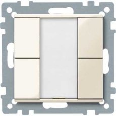 Schneider Residential MTN617244  KNX 2-VOUDIGE DRUKKNOP, WIT, SYST M  EAN: 3606480351723   Op bestelling, geen terugname