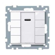 Schneider Residential MTN617525  KNX 4-VOUDIGE DRUKKNOP/IR, AW, SYST M  EAN: 3606485099484   Op bestelling, geen terugname