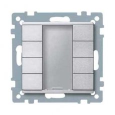 Schneider Residential MTN627860  KNX 4-VOUDIGE DRUKKNOP, ALUMINIUM,SYST M  EAN: 3606485011165   Op bestelling, geen terugname