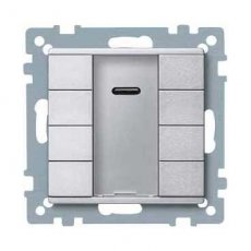 Schneider Residential MTN627960  KNX 4-VOUDIGE DRUKKNOP/IR, ALU, SYST M  EAN: 3606485011202   Op bestelling, geen terugname