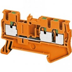 Schneider Automation NSYTRP23AR  Push-in terminal, 3pts, 2,5mm?, orange  EAN: 3606480533181   Op bestelling, geen terugname