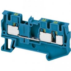 Schneider Automation NSYTRP43BL  Push-in terminal, 3pts, 4mm?, blue  EAN: 3606480533303   Op bestelling, geen terugname