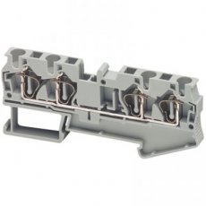 Schneider Automation NSYTRR44  Spring terminal, 4pts, 4mm?, grey  EAN: 3606480532740   Op bestelling, geen terugname