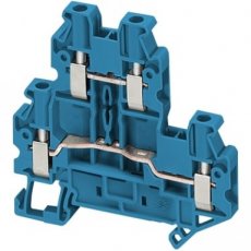 Schneider Automation NSYTRV24DBL  Screw terminal, 2 level,4pts, 2,5mm?blue  EAN: 3606480531866   Op bestelling, geen terugname