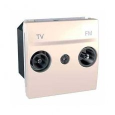 Schneider Residential MGU345325  TV-FM CONTACTDOOS MET DOORVERBINDING 2M  EAN: 8420375126129   Op bestelling, geen terugname