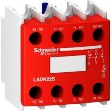 Schneider Automation LADN22S  HULPCONTACTBLOK TESYS D ROOD 2M/2V  EAN: 3606480733253   Op bestelling, geen terugname