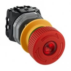 Schneider Automation XB5AS86449B4  Noodstop verlicht, rood TTR, 40mm, 2NC,  EAN: 3606481205452   Op bestelling, geen terugname