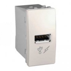 Schneider Residential MGU342825  USB lader met 1 connector ivoor  EAN: 3606485407715   Op bestelling, geen terugname