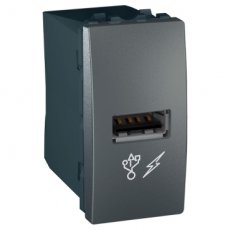 Schneider Residential MGU342812  USB lader met 1 connector grafiet  EAN: 3606485407722   Op bestelling, geen terugname