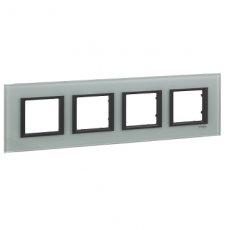 Schneider Residential MGU680087C3  VIERVOUDIGE PLAAT CLASS GLAS GRIJS  EAN: 8420375167214   Op bestelling, geen terugname