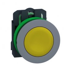 Schneider Automation XB5FA51C0  FM YELLOW FLUSH CAPS PUSHBUTTON 1NO SCRE  EAN: 3606489760410   Op bestelling, geen terugname