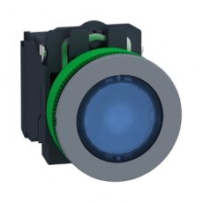 Schneider Automation XB5FW36G5C0  FM BLUE FLUSH CAPS ILL. PB W/ LED 120vAC  EAN: 3606489761660   Op bestelling, geen terugname