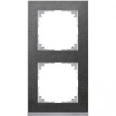 Schneider Residential MTN4020-3669  M-Pure Decor 2-gang frame Slate  EAN: 3606480593352   Op bestelling, geen terugname