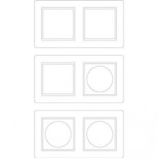 Schneider Residential MTN4062-3500  Labelling sheet 2gang frame M-Creativ  EAN: 3606480566745   Op bestelling, geen terugname