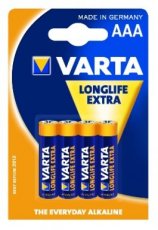 VARTA 4103.101.414  Batterij LONGLIFE AAA 1,5V LR3 (4)  EAN: 4008496525072   Op bestelling, geen terugname