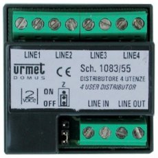URM 1083/55 URMET 1083/55  Videoverdeler 2Voice 1in/4uit  EAN: 8021156044269   Op bestelling, geen terugname