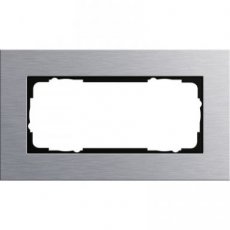 GIRA 100217  Afd.r. 2-v z/ms Gira Esprit aluminium  EAN: 4010337002178   Op bestelling, geen terugname