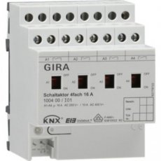 GIRA 100400  Schakelact. 4-v 16A hand KNX DIN-rail  EAN: 4010337042174   Op bestelling, geen terugname