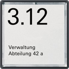 GIRA 1071202  Naam-/deurbordje 1v v. ED AL Accessoires  EAN: 4010337078753   Op bestelling, geen terugname