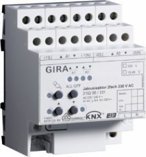 GIRA 215200  Jl.act. 2-v AC 230V hand KNX DIN-rail  EAN: 4010337082231   Op bestelling, geen terugname