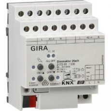 GIRA 217200  Dimact. 2-v 2x300W/VA KNX DIN-rail  EAN: 4010337082217   Op bestelling, geen terugname