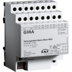 GIRA 211400  Verw.act. Basic 6-v KNX DIN-rail  EAN: 4010337018414   Op bestelling, geen terugname