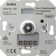 GIRA 202800  DALI-potentiom. netvoeding Basiselement  EAN: 4010337023456   Op bestelling, geen terugname