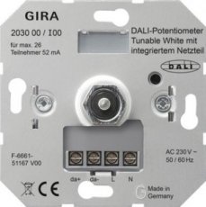 GIRA 203000  DALI-potentiom. Tunable WH netvoeding  EAN: 4010337023470   Op bestelling, geen terugname