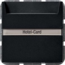 GIRA 0140005  Hotel-Card wisseldrukc. (verl.) TK zwart  EAN: 4010337037170   Op bestelling, geen terugname