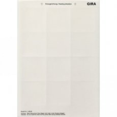 GIRA 145800  Tekstlabels 62 x 62 mm Accessoires  EAN: 4010337458005   Op bestelling, geen terugname